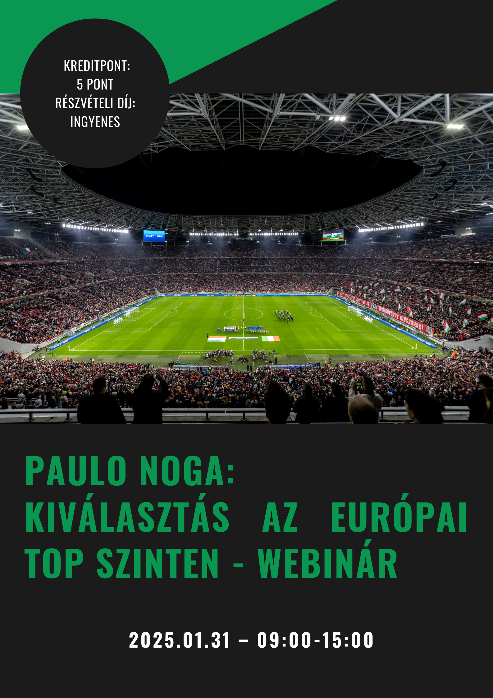 Paulo Noga: Kiválasztás az európai top szinten - Webinár