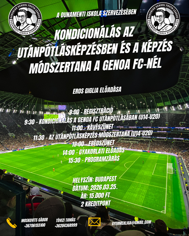 Kondicionálás az utánpótlásképzésben és a képzés módszertana a Genoa FC-nél